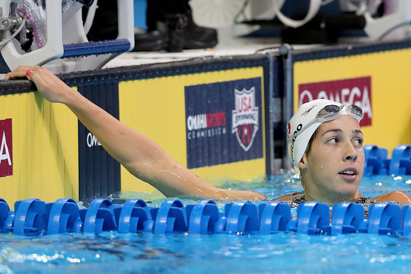 Maya DiRado, like Phelps and Ledecky a three-time Trials winner // Getty Images 