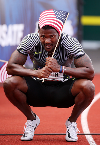 Justin Gatlin after the 200 // Getty Images