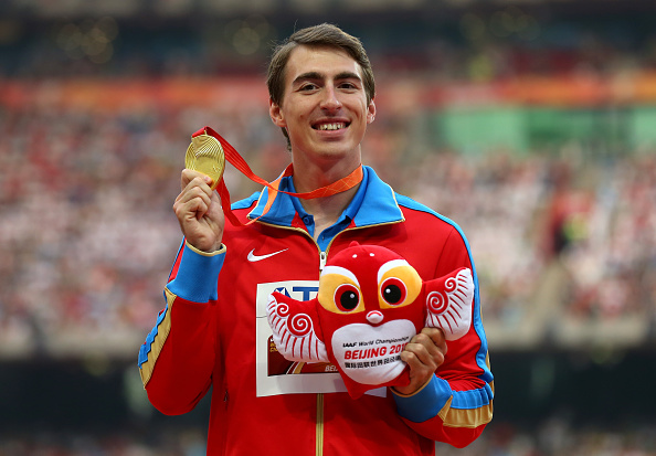 Hurdles gold medal-winner Sergey Shubenkov at last year's track world championships in Beijing // Getty Images 