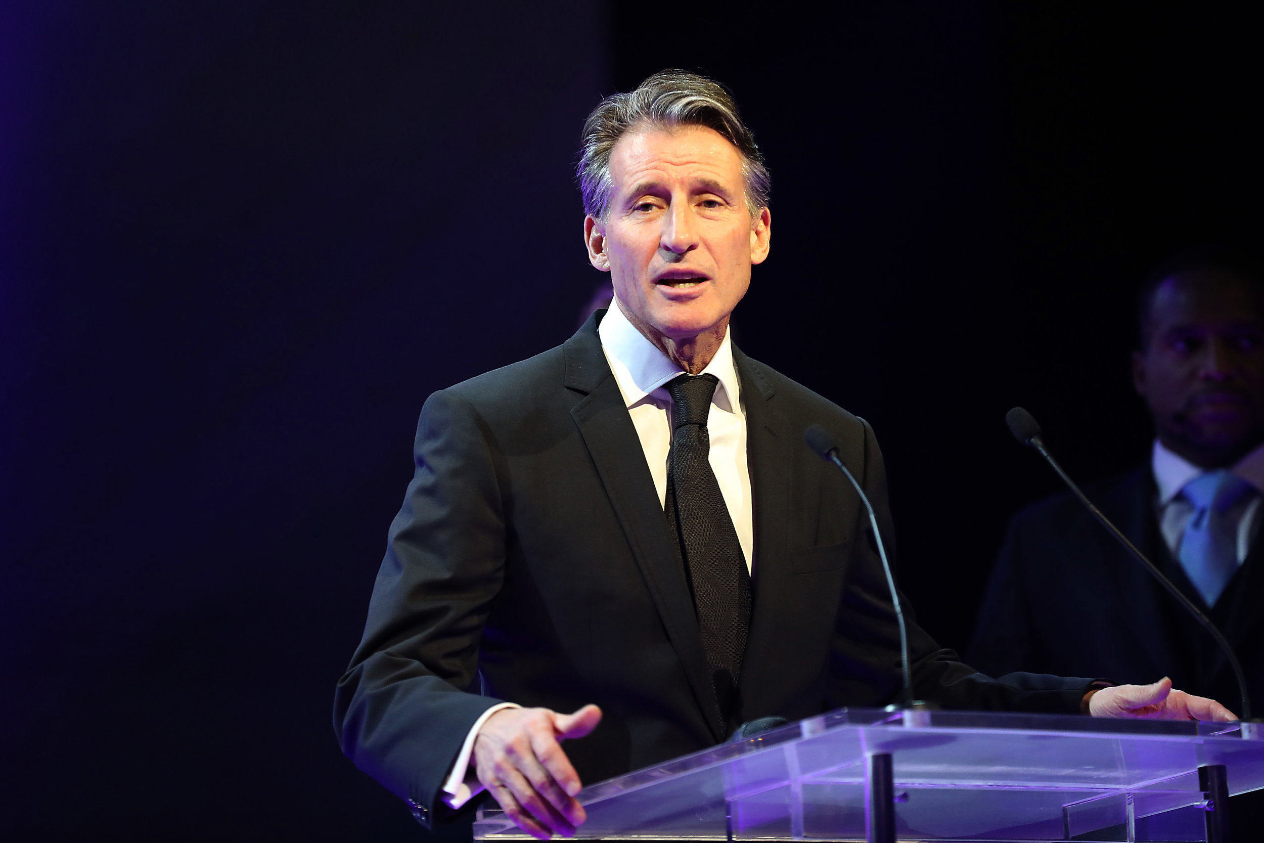 IAAF president Seb Coe at last Friday's federation awards ceremony in Monaco // Getty Images for IAAF