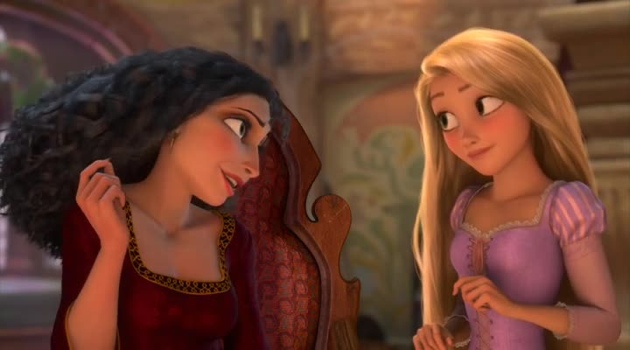 Mother Gothel and Rapunzel