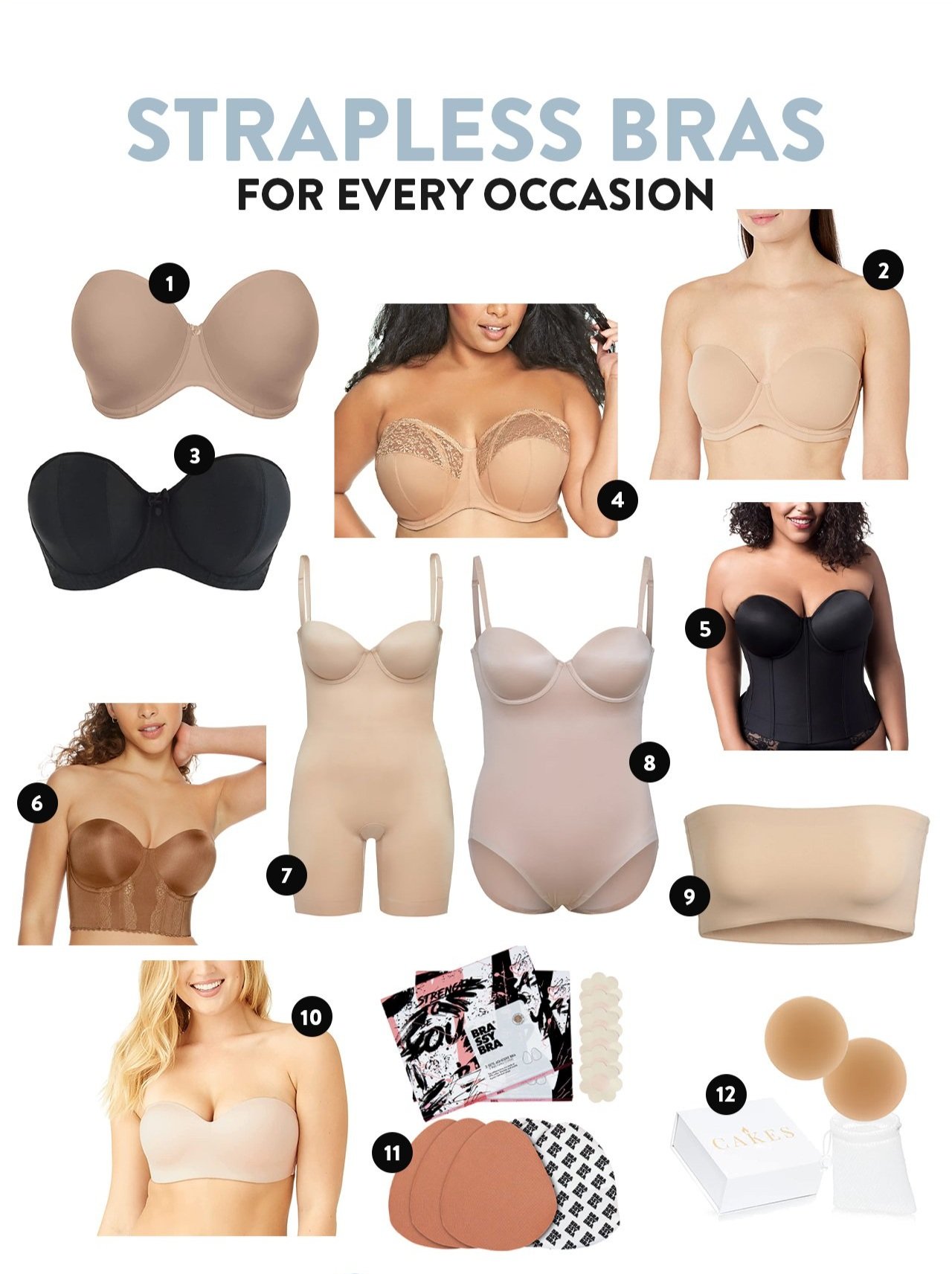 Corset and Strapless Bra: low-back solution for fuller busts