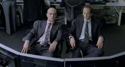 Stef (leon voorberg) & Ivan (oscar van rompay) waiting for a hedgefund to collapse