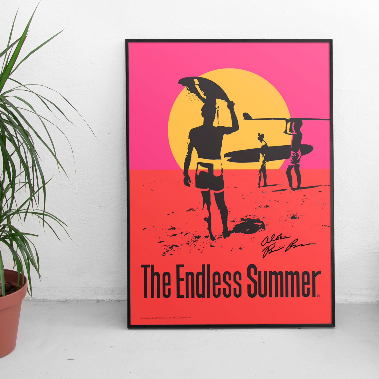 The Endless Summer 50th Anniversary Limited Edition Art Print - Signed by  Bruce Brown & John Van Hamersveld (includes Authentication Certificate) — 