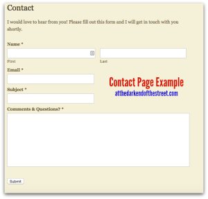 Contact Page Example