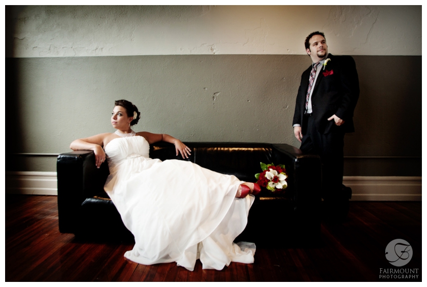 Bridal Portrait in the FIVE room at Allentown Brew Works