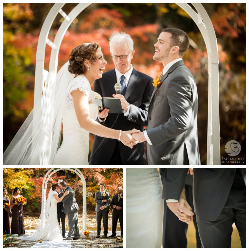Outdoor fall wedding in Fairmount Park, Philadelphia