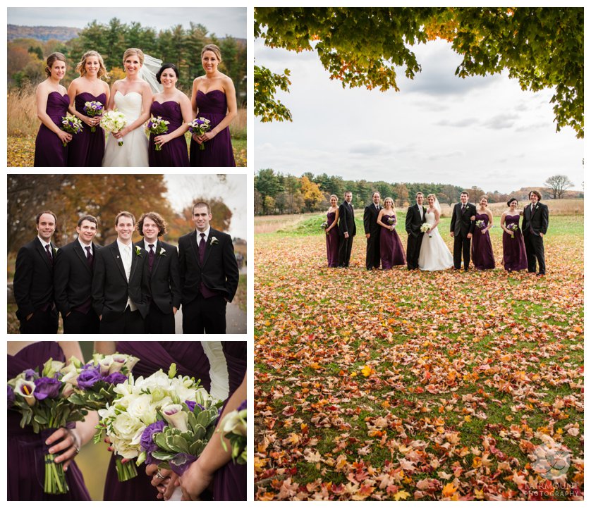 Fall bridal party portraits at Valley Forge Park near Philadelphia, PA