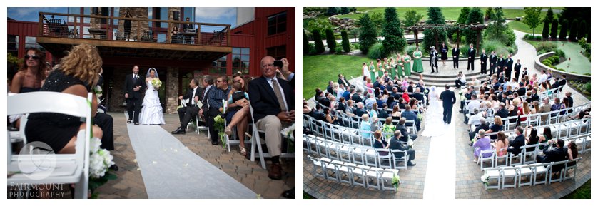Wedding ceremony overview at Bear Creek Mountain Resort in the Lehigh Valley