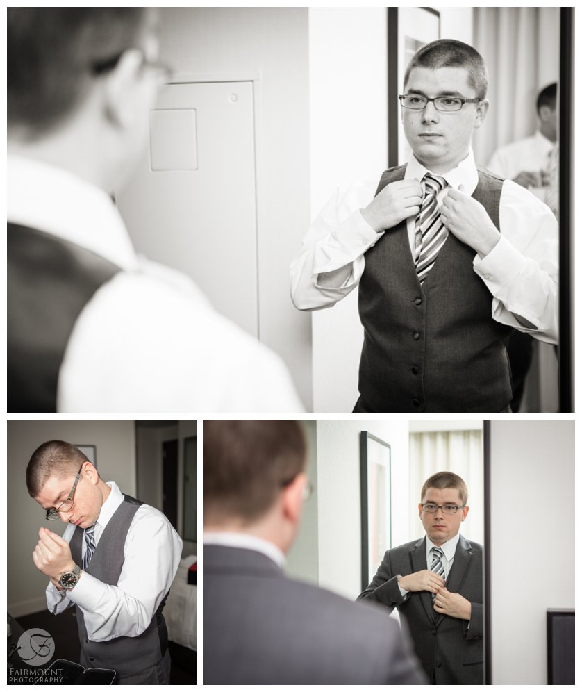 groom gets ready