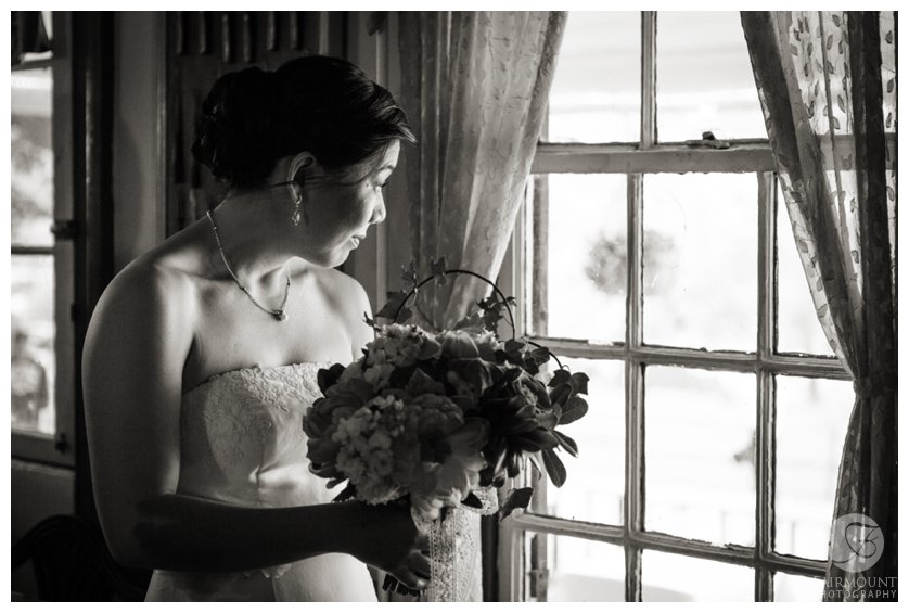 Philadelphia Wedding Photographer Bride Looking Out Window