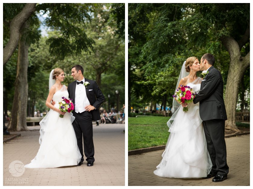 Wedding portraits in Rittenhouse Square