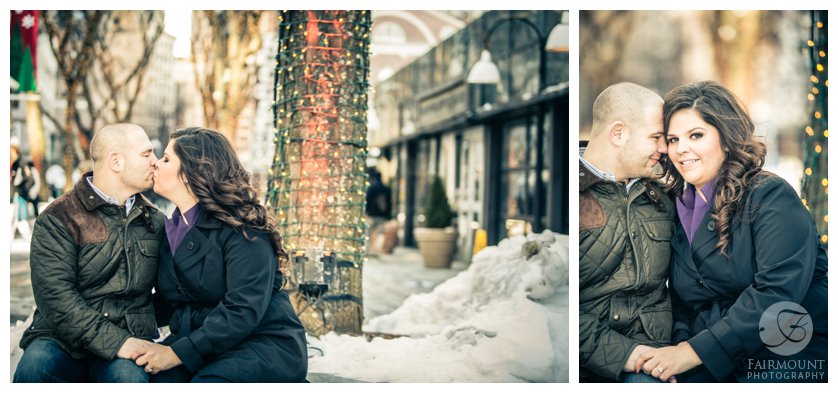 Snowy engagement photos outside Quincy Market00