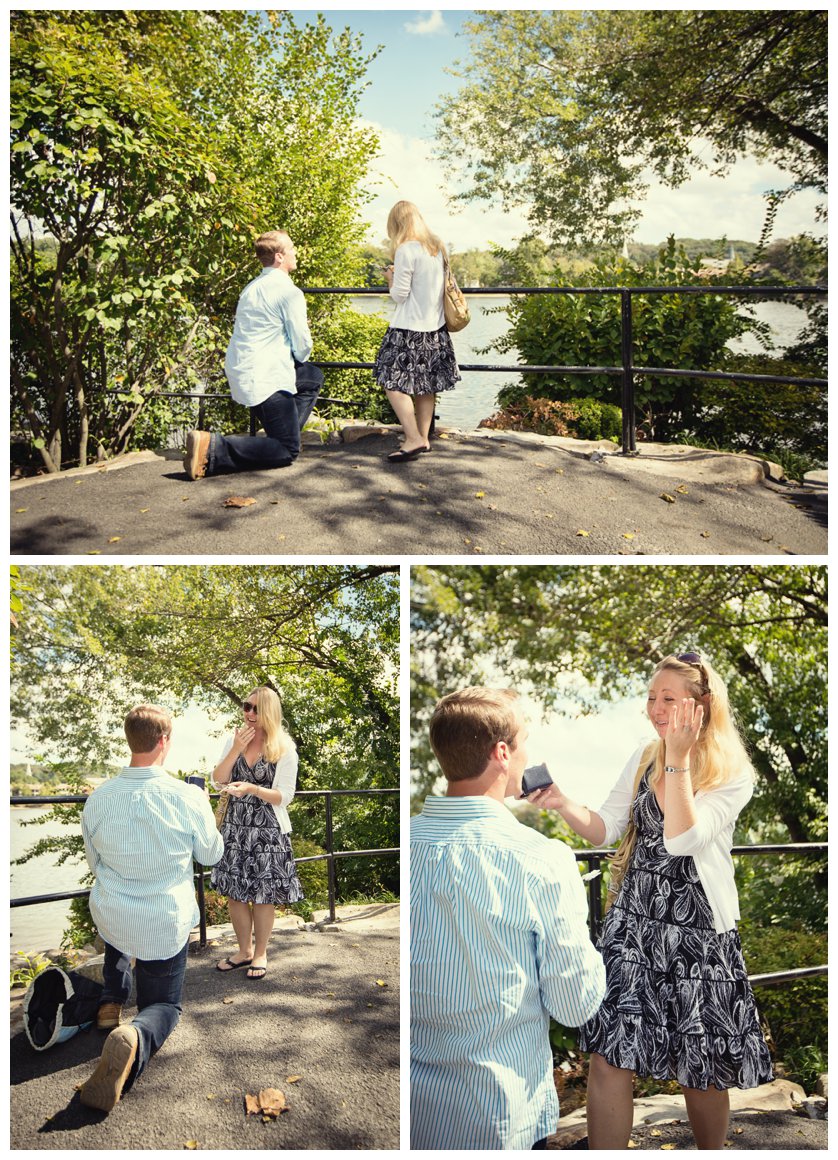 Man proposes to girlfriend in New Hope park