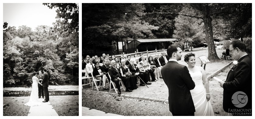Valley Green Inn outdoor wedding ceremony