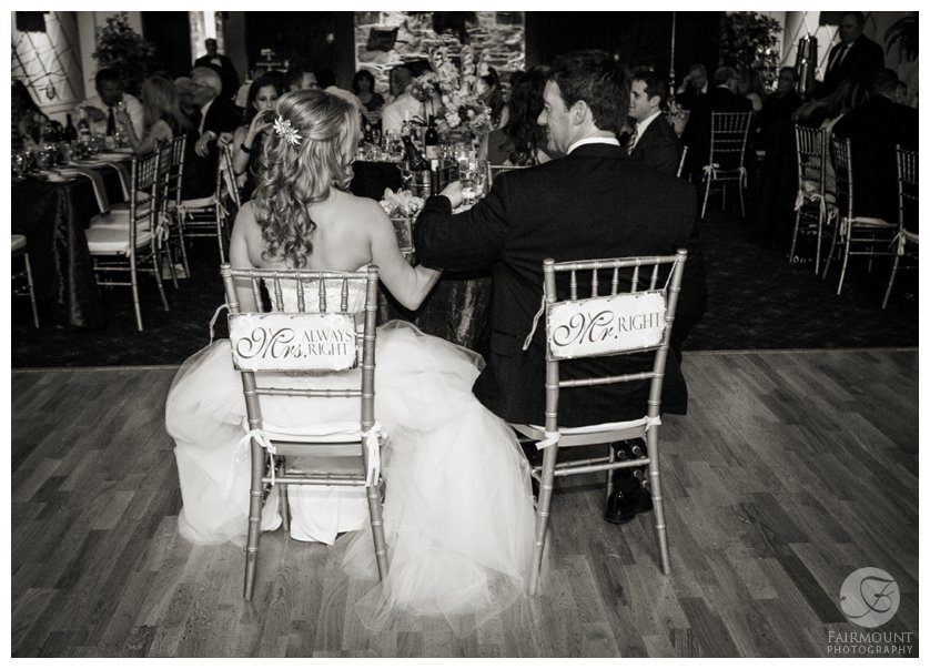 Mr. Right and Mrs. Always Right wedding signs