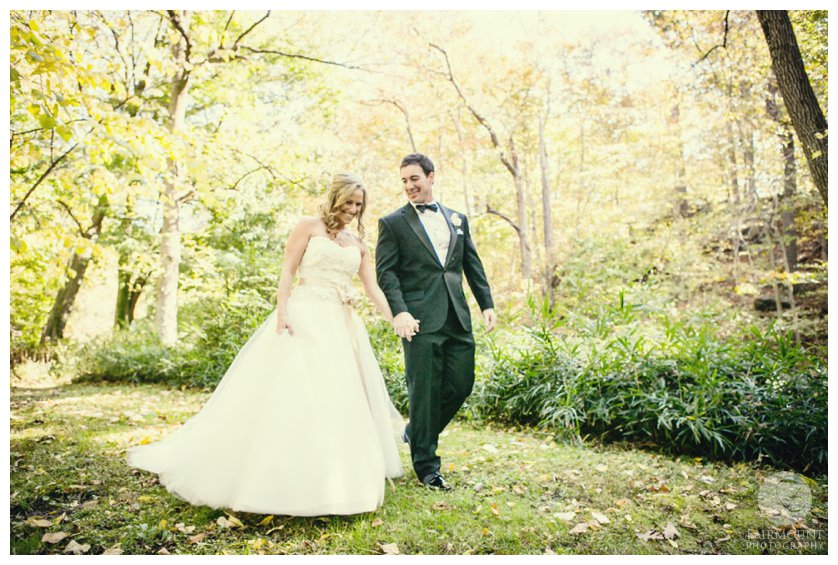 Fall wedding portrait at the Old Mill in Rose Valley