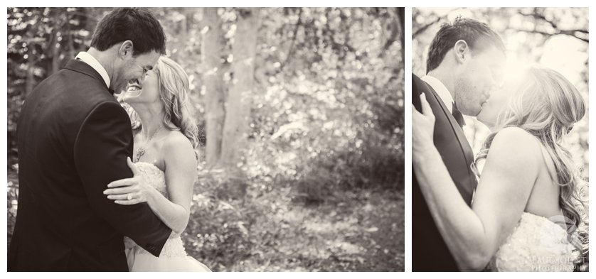 Bride and Groom portraits in the woods in Media, PA
