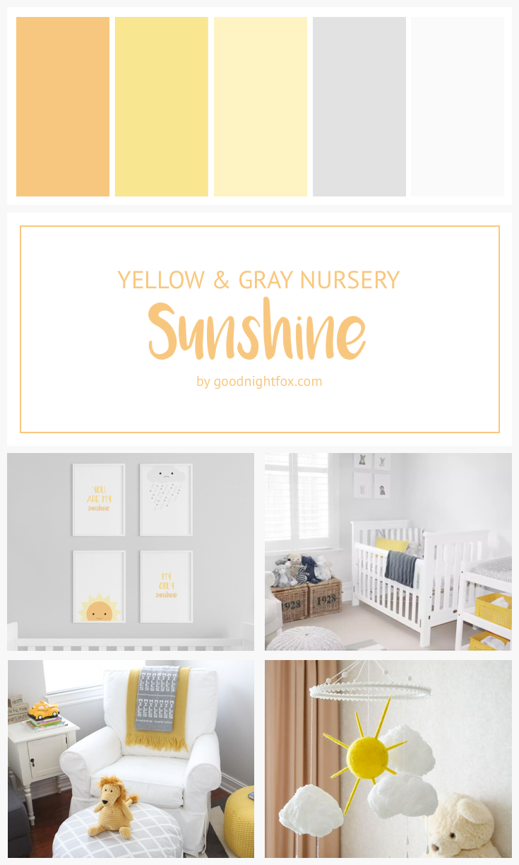 Yellow \u0026 Gray Sunshine Nursery 