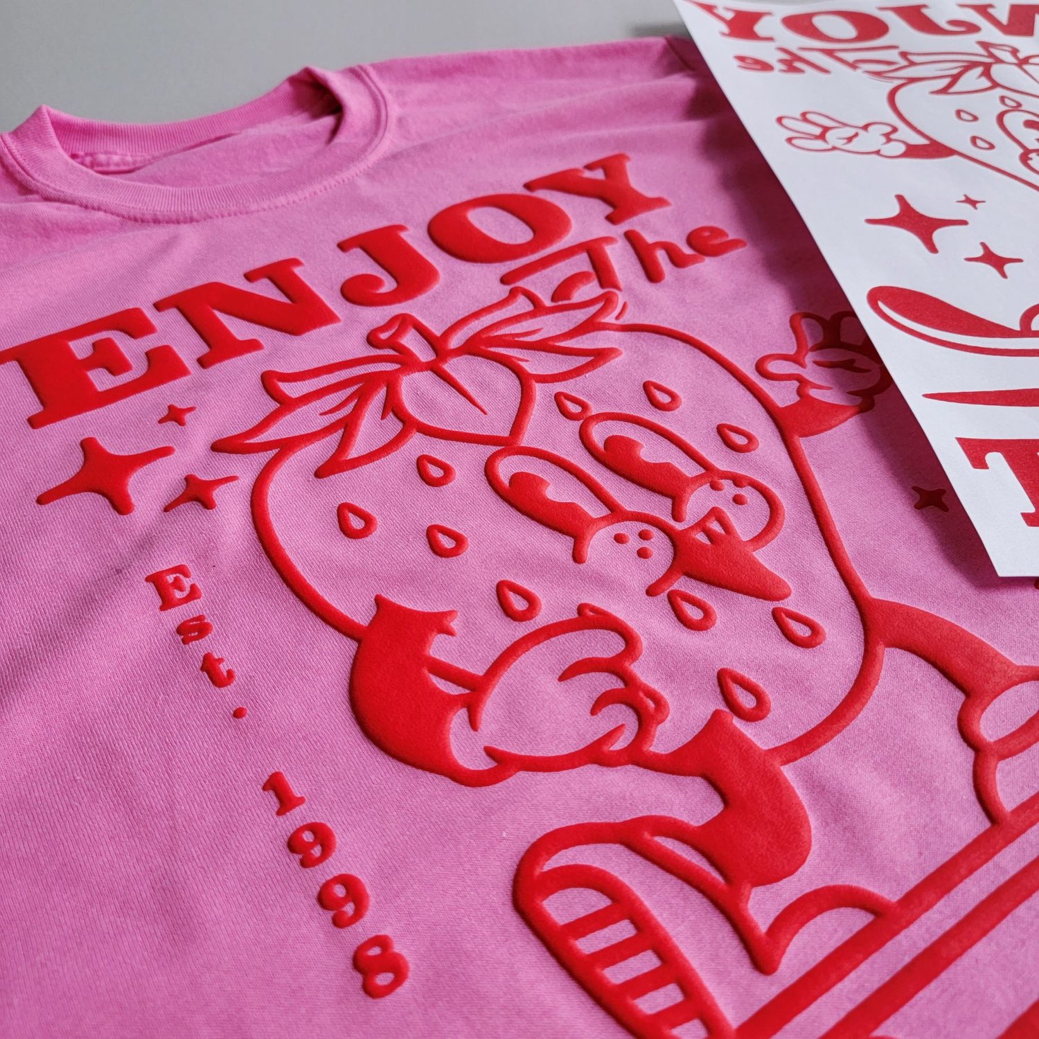 Puff 2 Color Screen Printed Heat Transfers