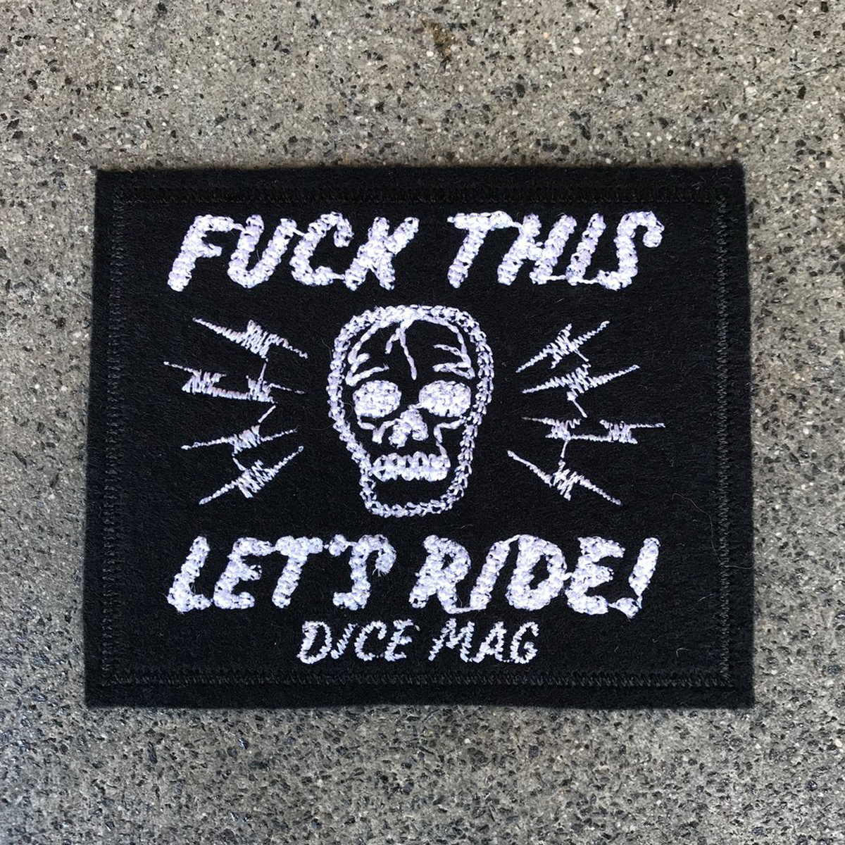 FTLR Skull Chain Stitched Patch — DicE Magazine