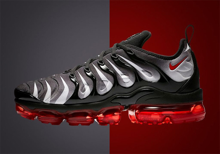 vapormax plus red shark tooth
