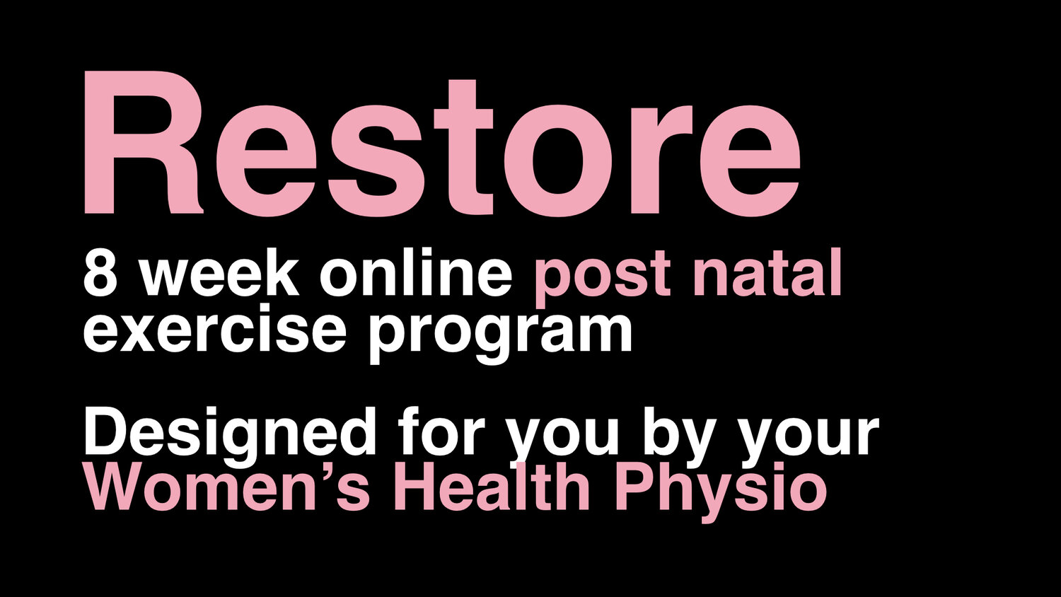 FLOW PHYSIO CO - Online postnatal program - Women's Health Physio