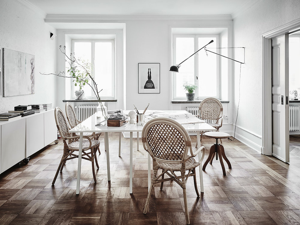Elegant and Bohemian Scandinavian Dining Room :: House of Valentina