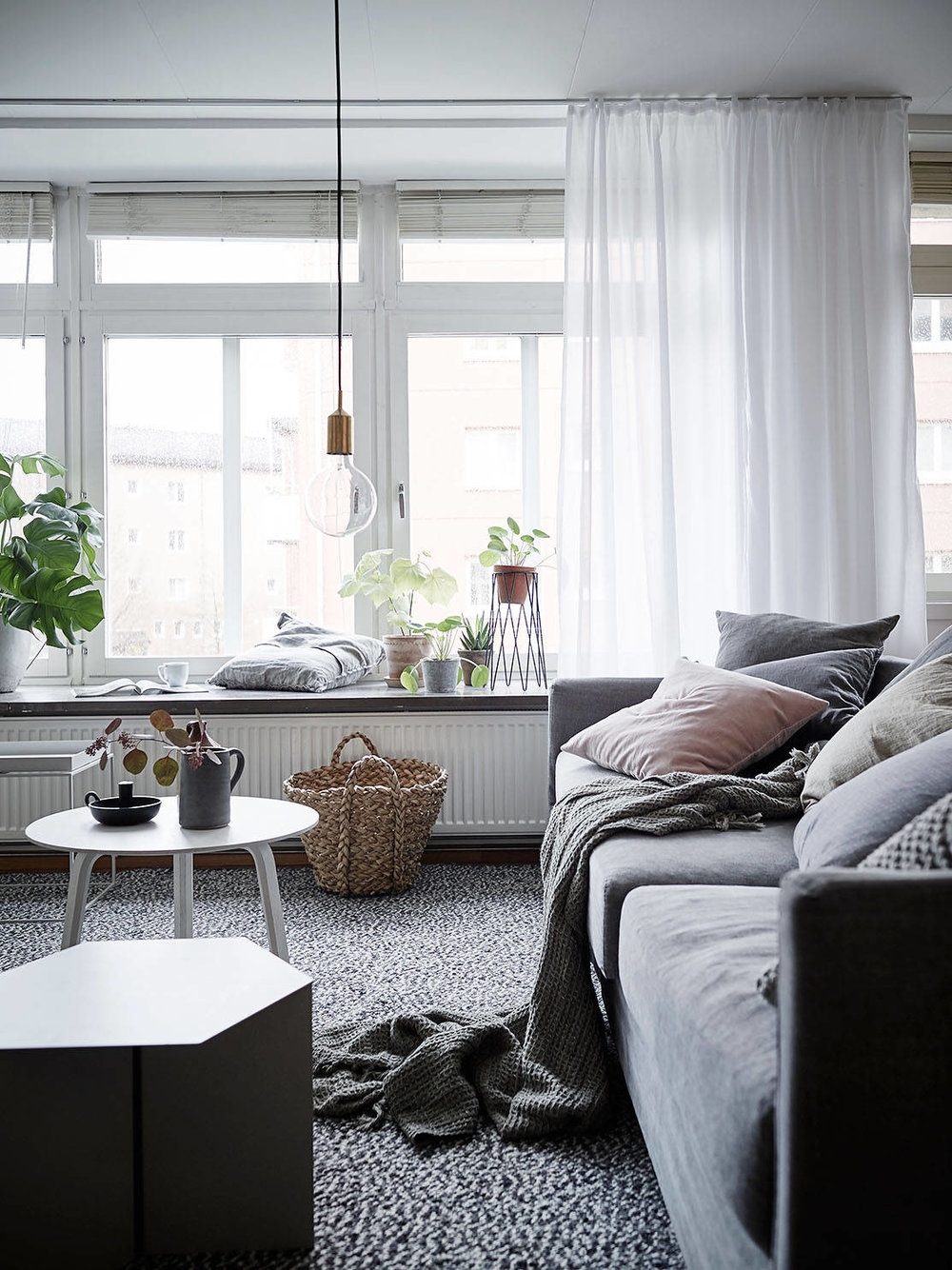 Cozy Scandinavian Living Room :: House of Valentina