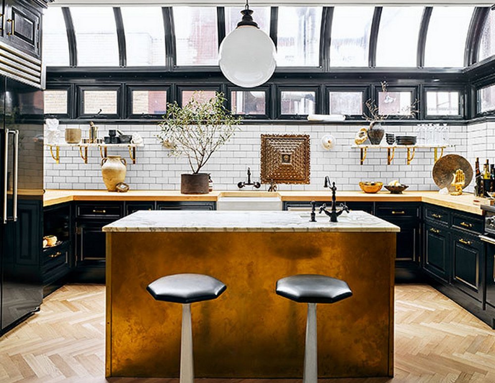 Gold Kitchen :: Architectural Digest
