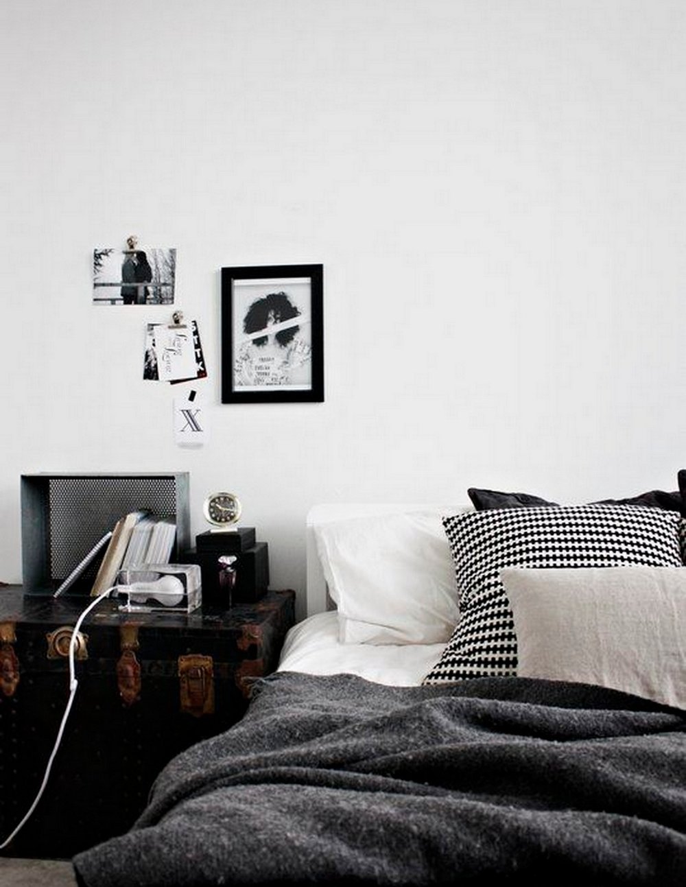 Warm + Monochrome Bedroom
