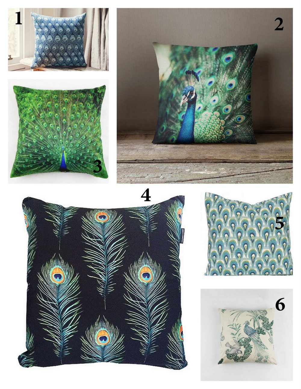 Best Peacock Pillows :: House of Valentina