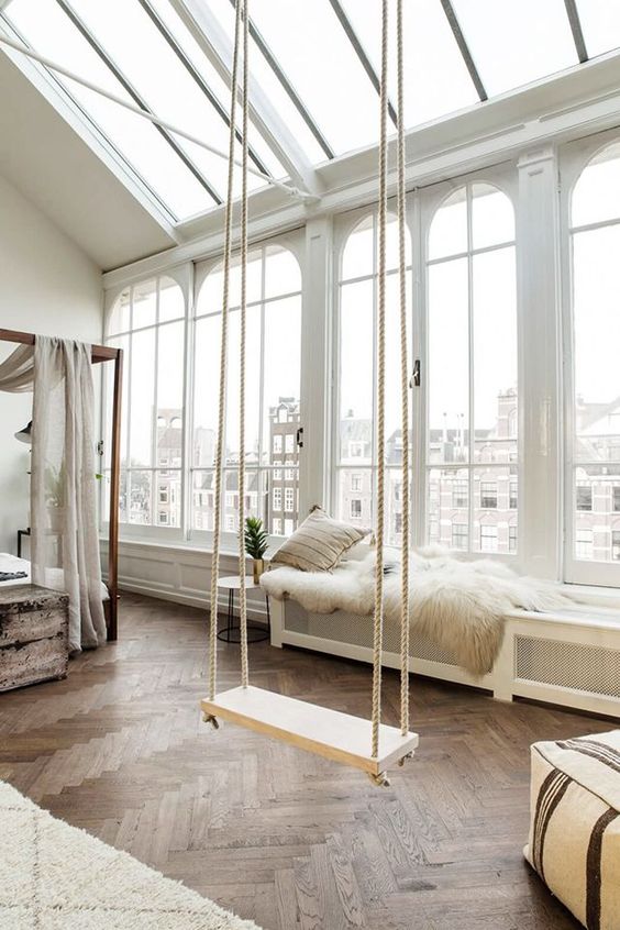 white-room-with-a-swing