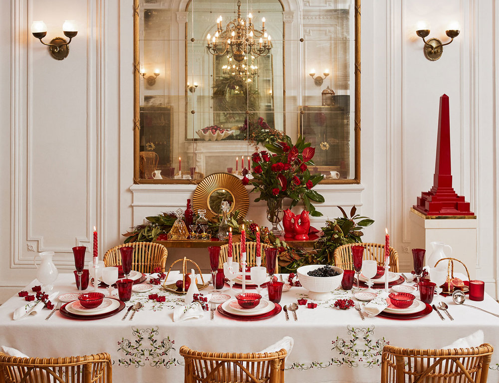 Elegant + Red Christmas Decorations