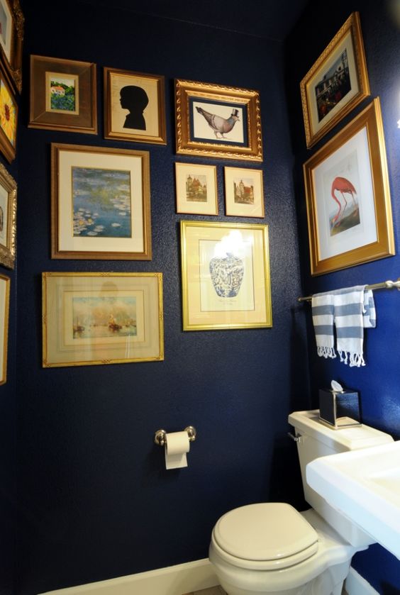 Navy Bathroom