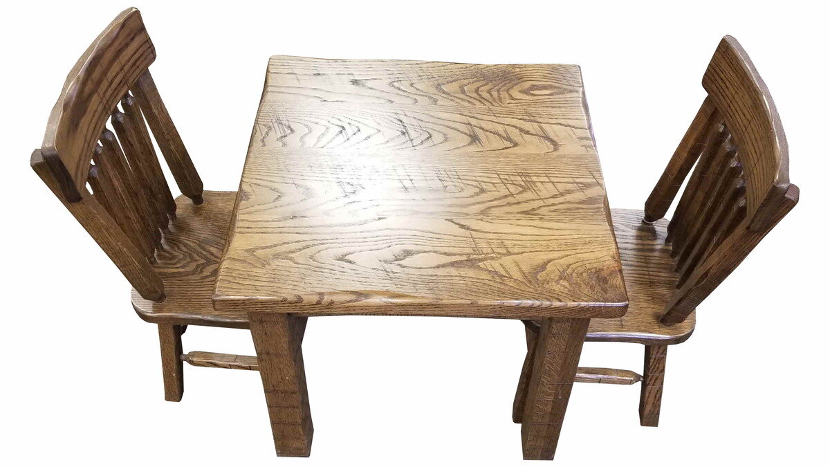 oak childrens table and chair set