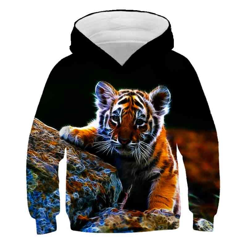 Neon Tiger Cub — Project The Junior Paint Hoodie the Black\