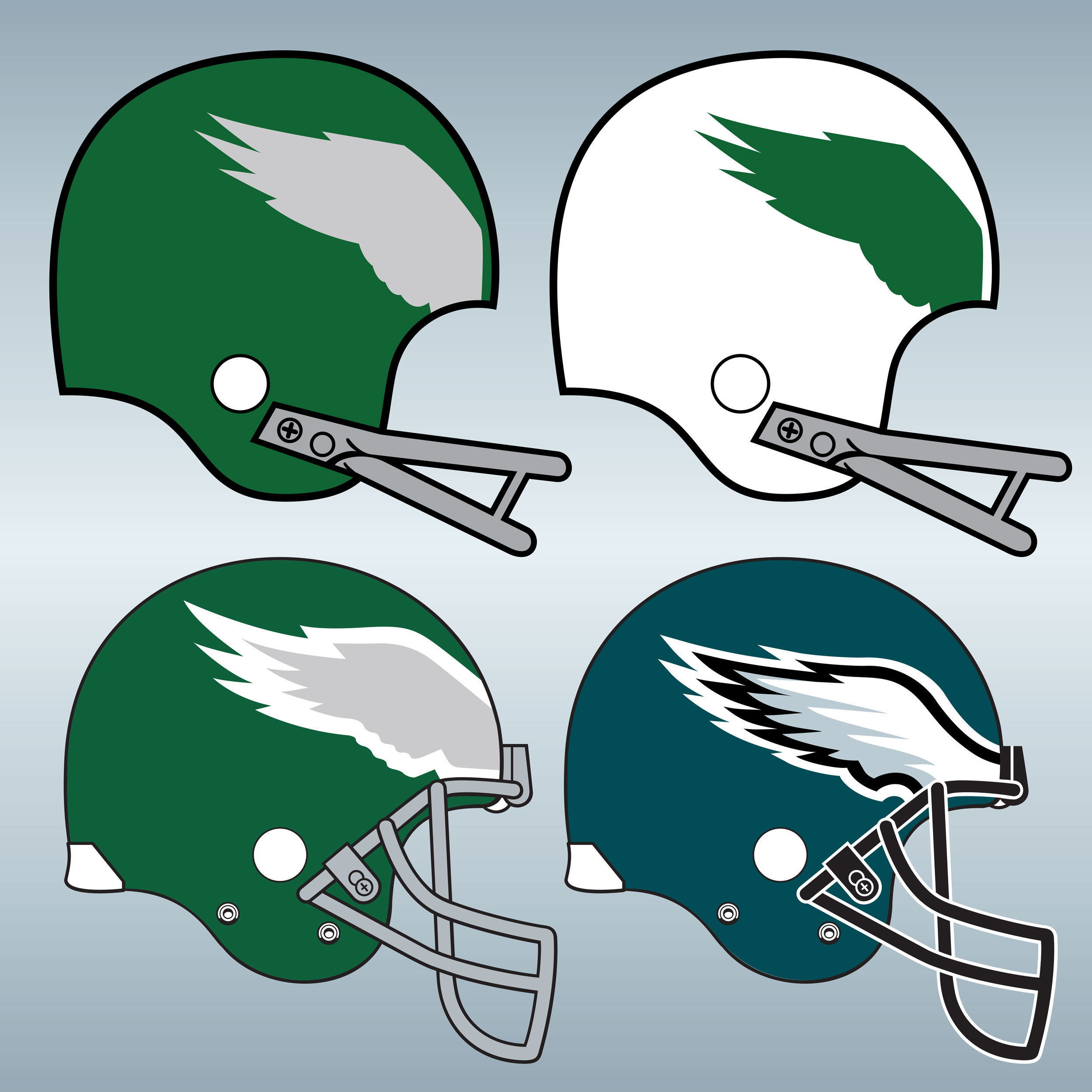 eagles uniforms through the years