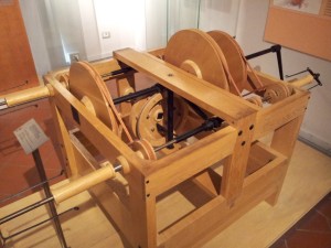 One of Leonardo's machines