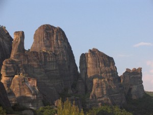 Stones of Meteora at dusk