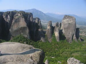 Stone towers of Meteora (photo by Maia Coen)
