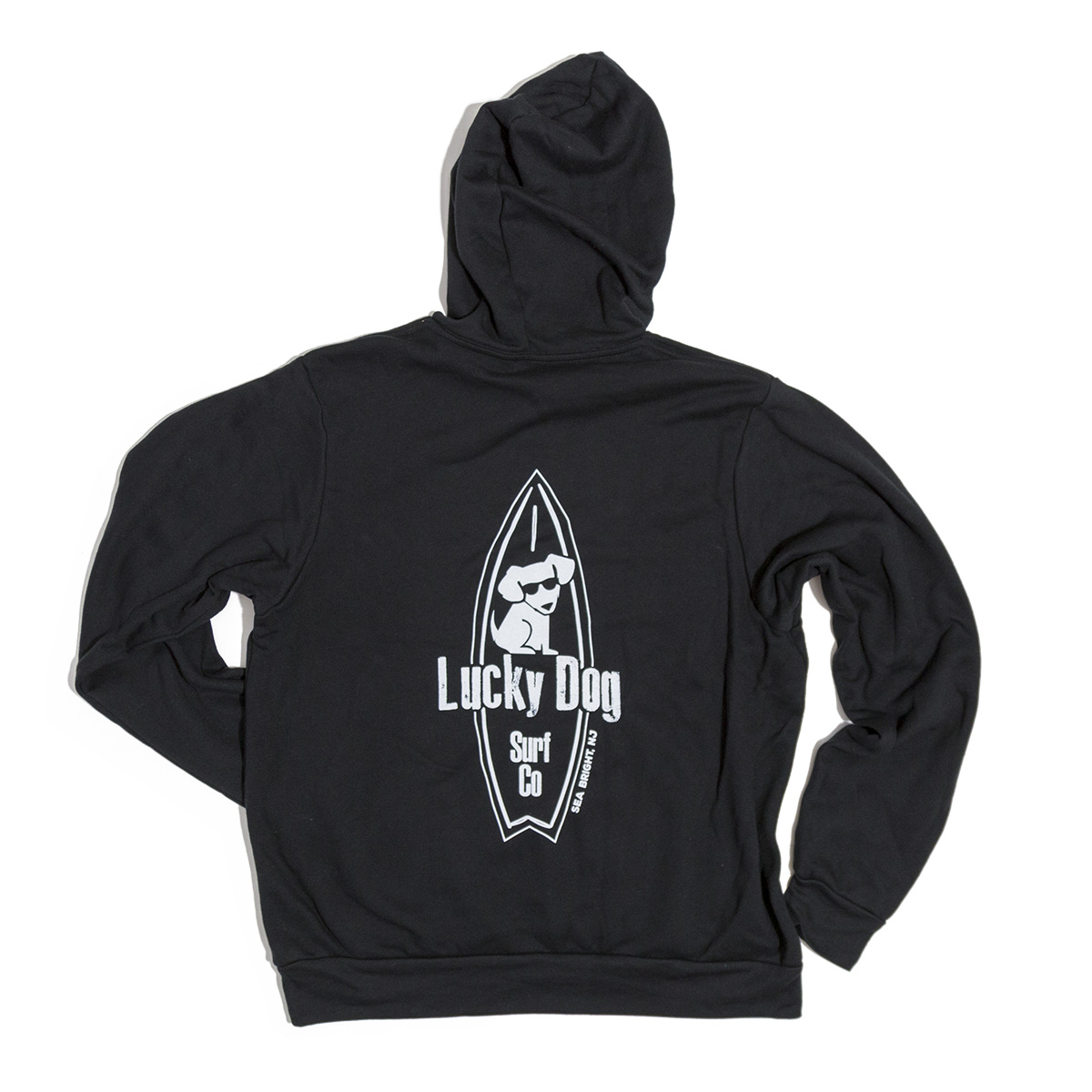 Lucky Dog Logo Hoodie: Black | Lucky Dog Surf Co