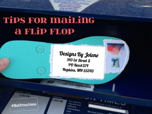 52 Weeks of Mail: Week 12- mail a flip flop- Tips for Mailing a Flip Flop