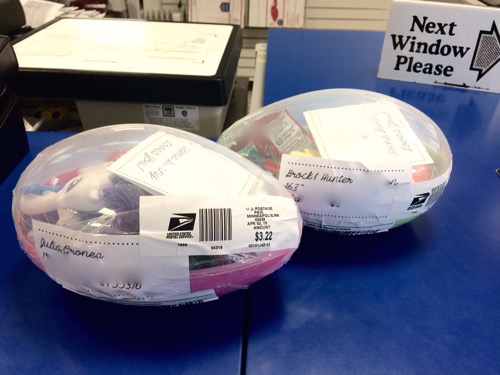 52 Weeks Of Mail- Week 14 Feature Photo Plastic Easter Eggs