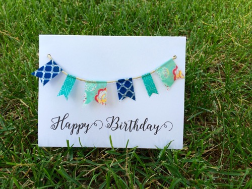52 Weeks of Mail: Week 24 Birthday Cards 4 Banner Bunting Card Washi Tape