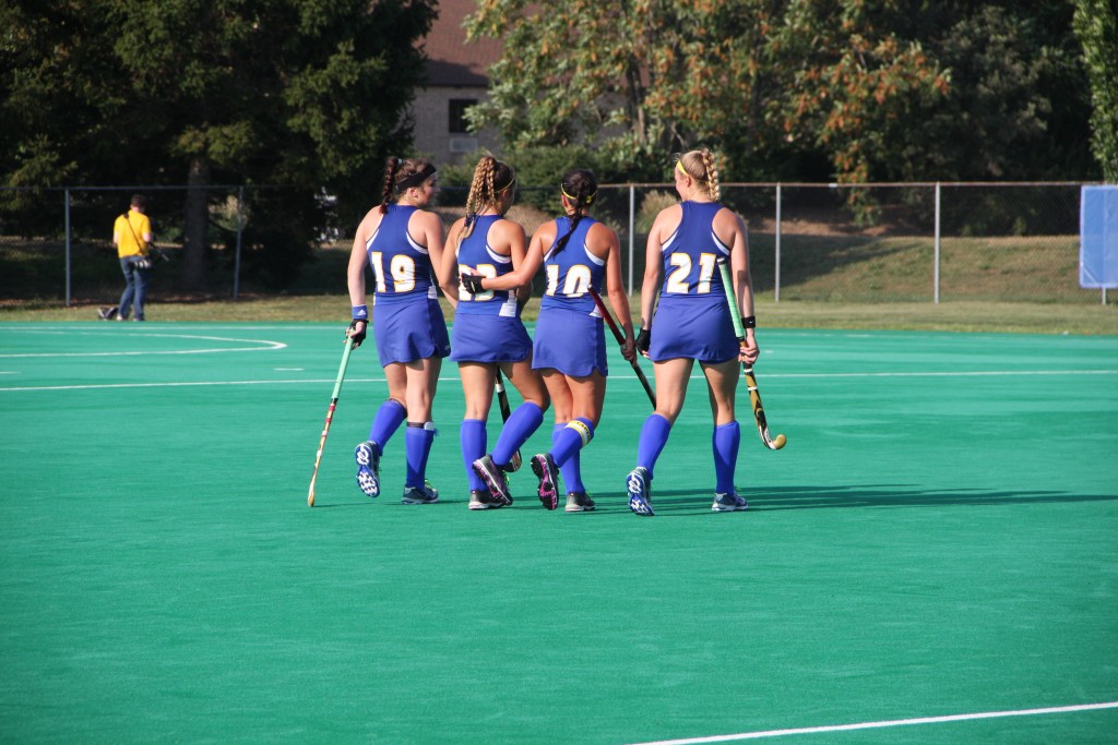 Mike Rudin/The Chronicle Left to right: Simca Schoen, Claudia Marin Samper, Charlotte Loehr and Stella Schoen are some names to know if you want to become a Pride field hockey fan.