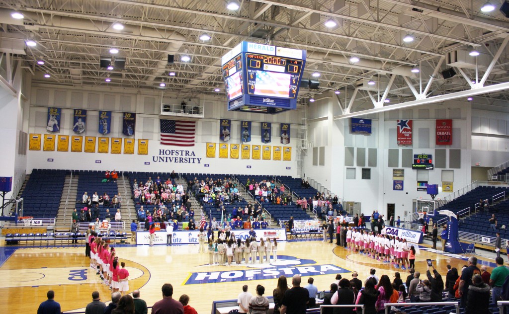 Alex Mitchell/The Chronicle The home of Hofstra Basketball, the Mack Sports Complex, prepares for a game.