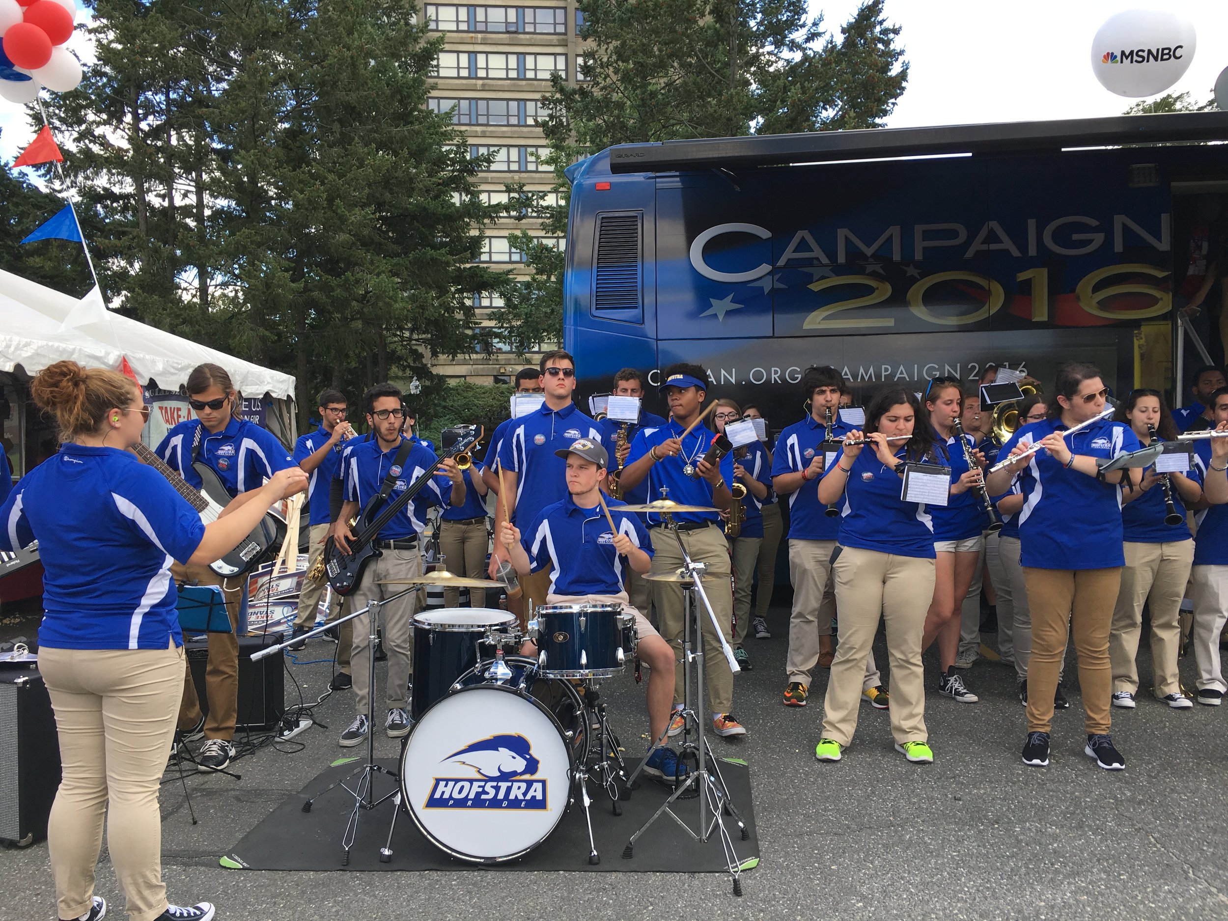 The pep band plays at soccer games, basketball games and other university events throughout the year. (Photo courtesy of Samantha Filippone)
