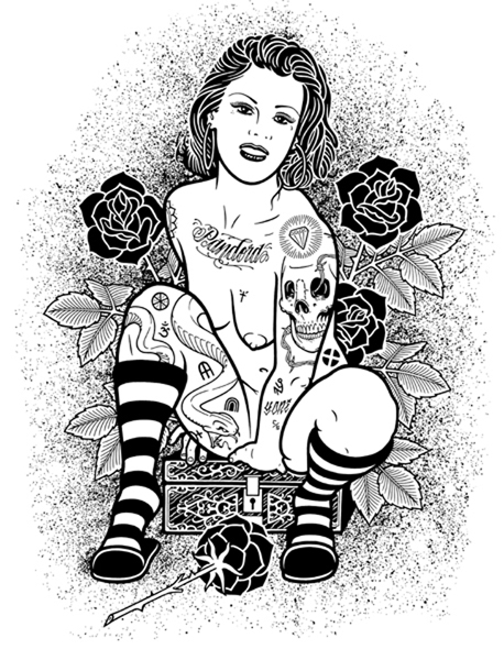 Muerte Pin up by Mike Giant