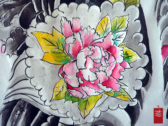 Botan, Japanese Tattoo flower